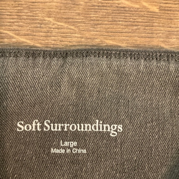 Soft Surroundings gray denim Leggings, L - Picture 6 of 9